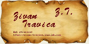Živan Travica vizit kartica